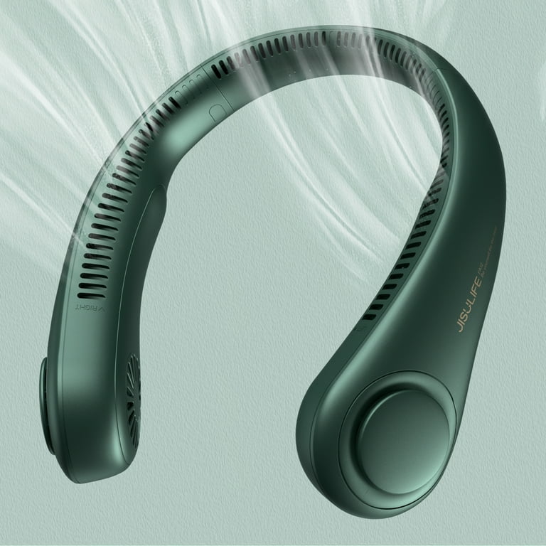 JISULIFE Portable Neck Fan Wearable Personal Fan 4000 mAh Battery Powered Bladeless Fan with 3 Speeds