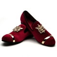 thumbnail image 1 of JITAI Mens Dress Tuxedo Shoes for Men Slip-on Loafers Red Size 10, 1 of 5