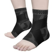 JIUFENTIAN Ankle Brace for Women and Men Adjustable Compression Ankle Sleeve (Pair)-Ankle Support Heel Brace for Achilles Tendonitis, Plantar Fasciitis Sprained Ankle