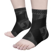 JIUFENTIAN Ankle Brace for Women Men Adjustable Compression Ankle Support Sleeve Heel Wrap for Achilles Tendonitis, Plantar Fasciitis Sprained-s