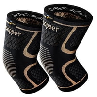 2-Piece JIUFENTIAN Arthritis Knee Brace Copper Knee Support Compression Sleeves (Medium or Large)
