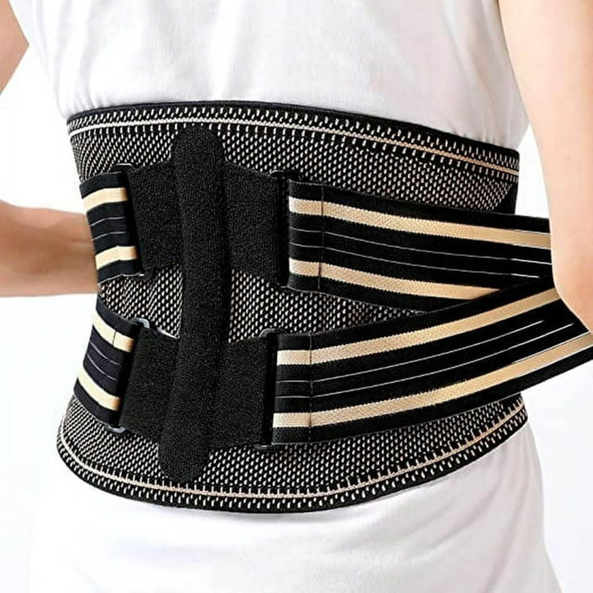 Aptoco Back Brace Compression Lumbar Support Belt with Metal Stays for Men  Women Lower Back Pain Relief Adjustable Posture Corrector Strap for Sciatica  Disc (XL), Valentines Day Gifts 