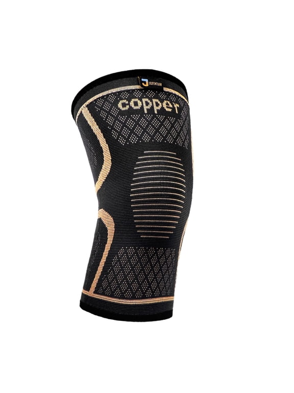 Copper Knee Braces Support Compression Sleeves for Knee Pain Women Men(L)