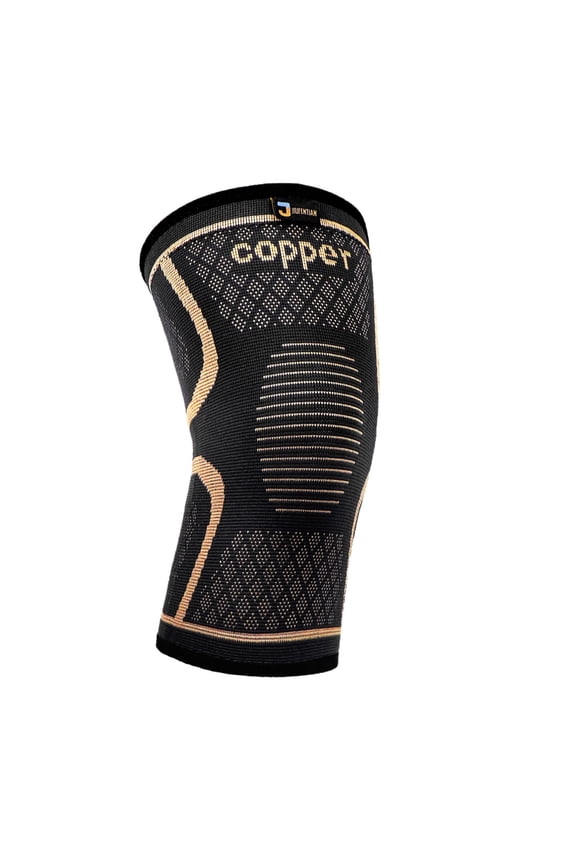 Copper Knee Braces Support Compression Sleeves for Knee Pain Women Men(L)