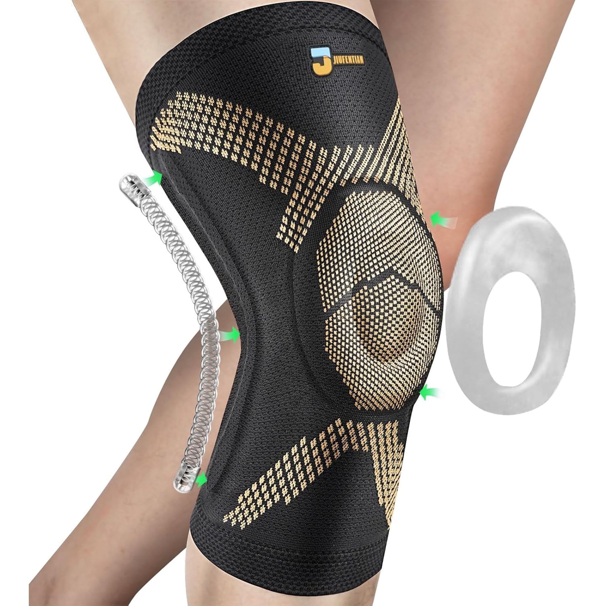 JIUFENTIAN Copper Knee Braces for Knee Pain,Knee Support Compression Sleeve for Men and Women Arthritis-2XL