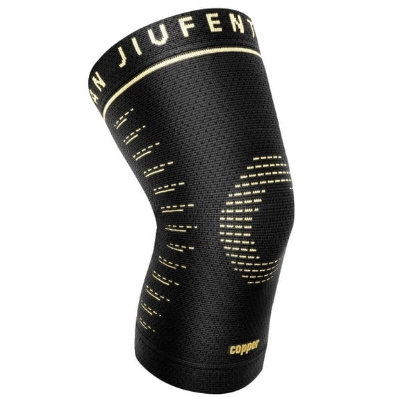JIUFENTIAN Copper Knee Sleeve,Copper Knee Braces for Women and Men Arthritis,ACL, Tendinitis, Meniscus Tear, Joint Pain Relief, Running, Working Out, Fitness, Weightlifting-L
