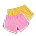 thumbnail image 1 of JIUKE 2 Pack Yoga Shorts Women High Waist Workout Athletic Shorts Running Color Block Gym Casual Summer Shorts, 1 of 2
