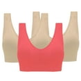 thumbnail image 1 of JIUKE 3pc Sport Bras for Women No Underwire Everyday Bra Breathable Wireless Athletic Stretchy Yoga Gym Bra Size XL, 1 of 6