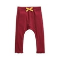 thumbnail image 1 of JIUKE Baby Girl Leggings Toddler High Waisted Solid Color Slim Fitted Ribbed Bottom Tights Bowknot Trousers, 1 of 4