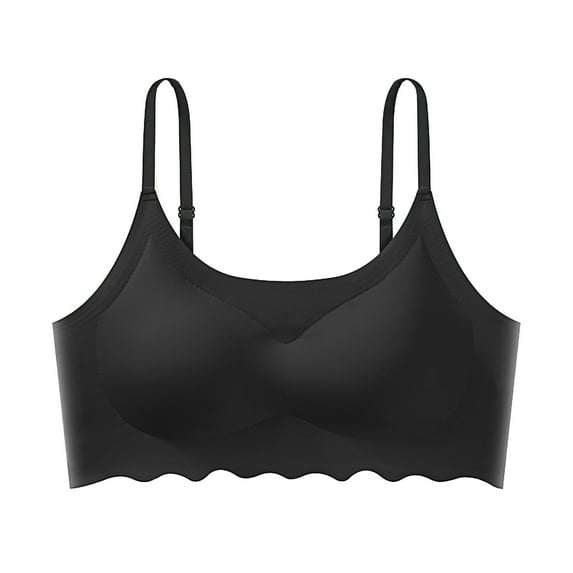 JIUKE Bras for Women Adjustable Spaghetti Strap Wireless Smoothing Seamless Pullover Everyday Bras
