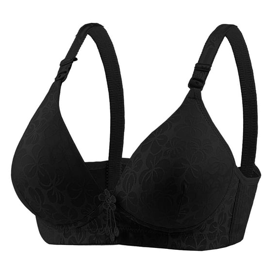 JIUKE Bras for Women No Underwire Full Coverage Tank Bras Adjustable Strap Deep V Neck T Shirt Bras Soft Daily Bras