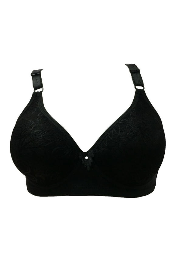 Bras for Women Wireless Deep V Neck Full Coverage Bras Breathable Adjustable Strap Push up Bras