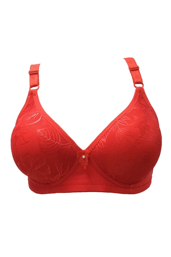 Bras for Women Wireless Deep V Neck Full Coverage Bras Breathable Adjustable Strap Push up Bras