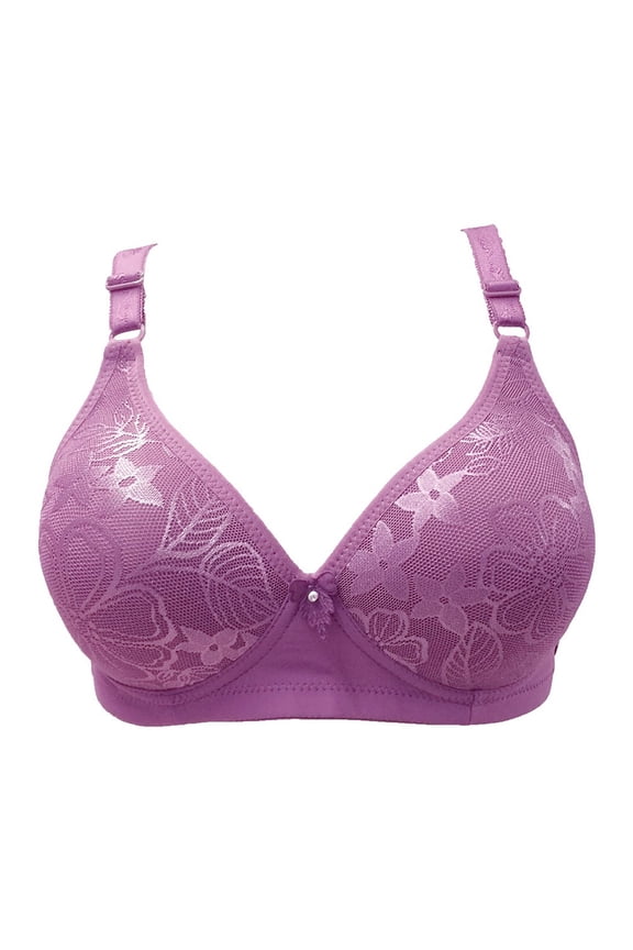 Bras for Women Wireless Deep V Neck Full Coverage Bras Breathable Adjustable Strap Push up Bras