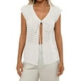 thumbnail image 1 of JIUKE Cardigans for Women Hollow Shrug Short Sleeve Sweater Top Summer Casual Crochet Tie Sweater Beach Cover Up, 1 of 7