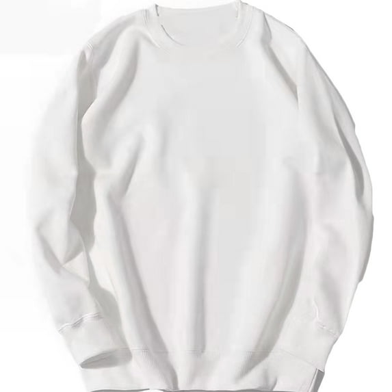 JIUKE Crewneck Sweatshirt Men Long Sleeve Loose Fitted Casual Workout Sports Solid Color Pullover Tops