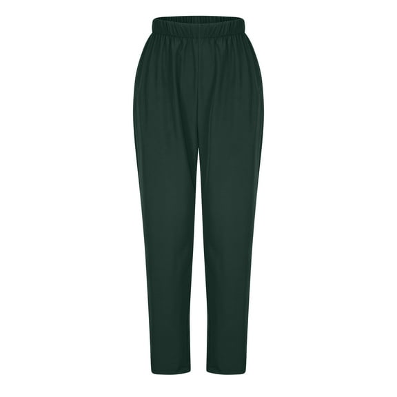 JIUKE Dress Pants for Women High Elastic Waisted Loose Fitted Solid Color Lightweight Work Office Trousers