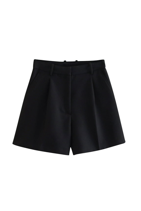 Dress Shorts for Women High Waisted Straight Wide Leg Work Office Shorts Business Casual Solid Shorts