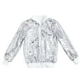 thumbnail image 1 of JIUKE Girls Sequin Zipper Jacket with Pockets Lightweight Long Sleeve Coat Toddler Glitter Spring Clothes, 1 of 3