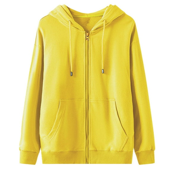 JIUKE Hoodies for Men Zip up Jackets Casual Long Sleeve Solidcolor Drawstring Fall Sweatshirts with Pockets