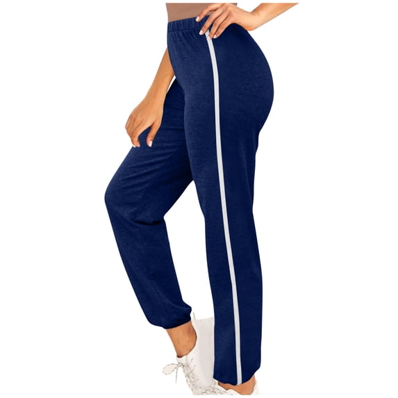 JIUKE Joggers for Women High Waisted Stripe Side Drawstring Athletic Workout Running Sweatpants