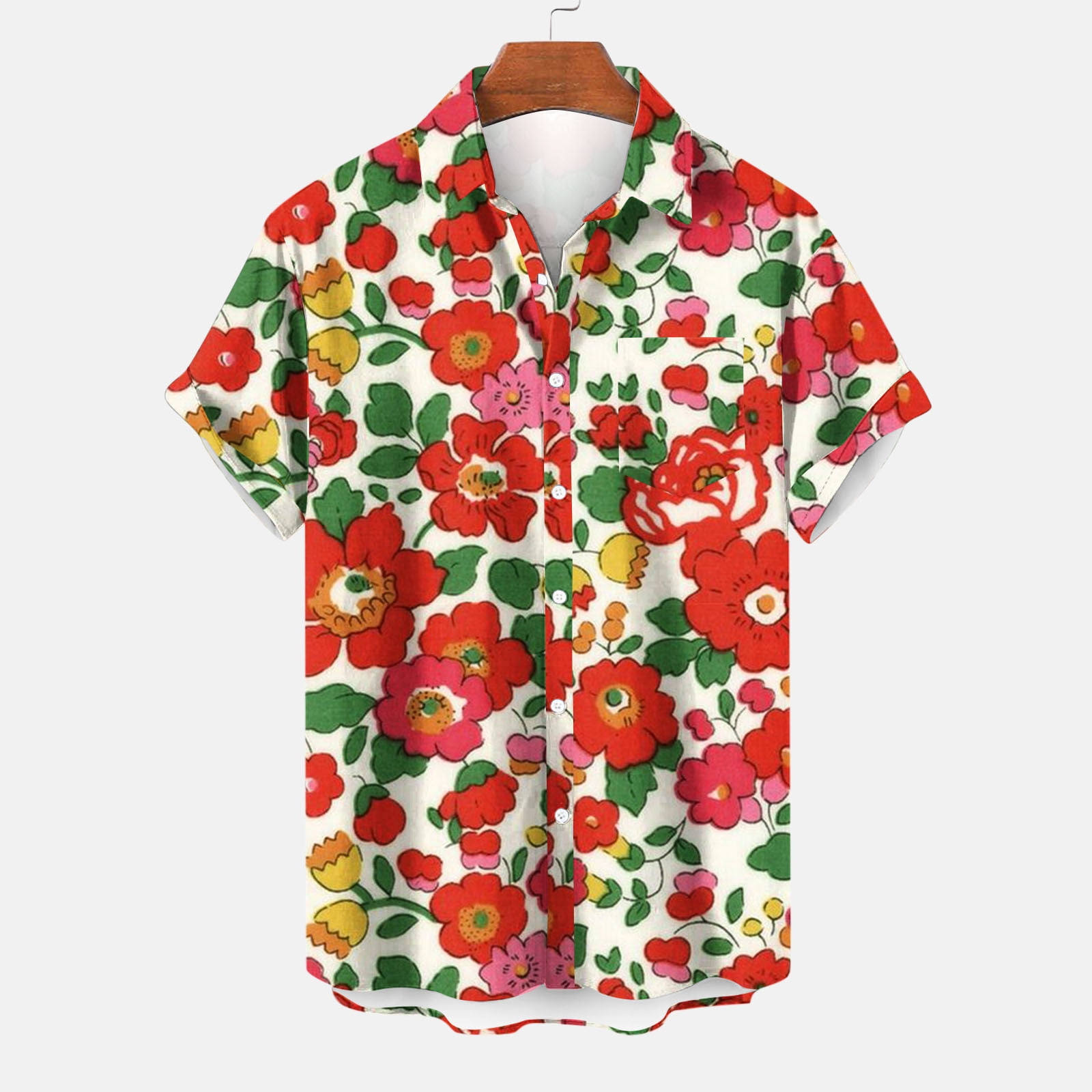 mens floral pocket tee
