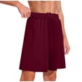 thumbnail image 1 of JIUKE Mens Athletic Shorts Drawstring Elastic Waisted Wide Leg Workout Shorts with Pockets, 1 of 3