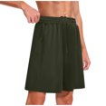 thumbnail image 1 of JIUKE Mens Athletic Shorts Drawstring Elastic Waisted Wide Leg Workout Shorts with Pockets, 1 of 3