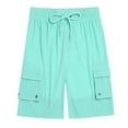thumbnail image 1 of JIUKE Mens Cargo Shorts Casual Drawstring Elastic High Waisted Work Shorts Summer Beach Short with Pockets, 1 of 6