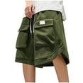thumbnail image 1 of JIUKE Mens Cargo Shorts Casual Elastic Waist Drawstring Hiking Shorts Lightweight Summer Beach Shorts with Pockets, 1 of 5