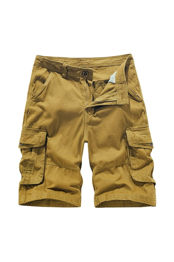 Mens Cargo Shorts Lightweight Work Shorts High Waisted Outdoor Hiking Shorts with Multi Pockets