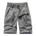 thumbnail image 1 of JIUKE Mens Cargo Shorts Summer Straight Leg Work Shorts High Waist Lightweight Drawstring Hiking Shorts, 1 of 3