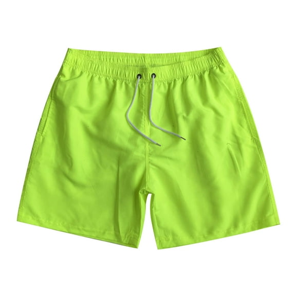 JIUKE Mens Casual Shorts Summer Drawstring High Elastic Waisted Straight Leg Baggy Vacation Beach Shorts