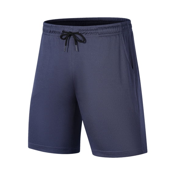 JIUKE Mens Casual Shorts Summer Drawstring Straight Leg Solid Color Breathable Running Shorts
