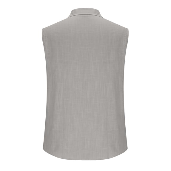 JIUKE Mens Sleeveless Button down Shirts Cotton Linen Summer Beach Basic Tank T-Shirt Tops