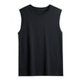 thumbnail image 1 of JIUKE Mens Tank Tops Sleeveless Crewneck Tee Shirts Solid Color Undershirts Loose Fitted Base Layer Vests, 1 of 4