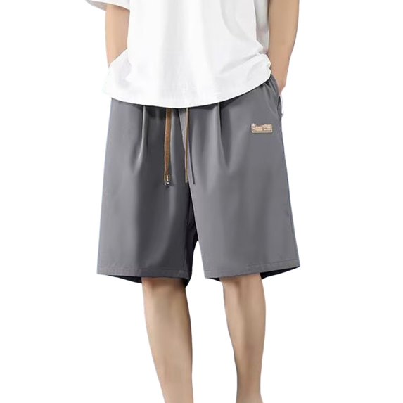 JIUKE Mens Workout Shorts Drawstring Elastic Waist Flowy Sweat Short Plus Size Casual Solid Color Breathable Shorts