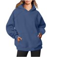 thumbnail image 1 of JIUKE Oversized Sweatshirts for Women Long Sleeve Tops Solid Color Hoodies Pullover 2024 Fall Fashion, 1 of 4