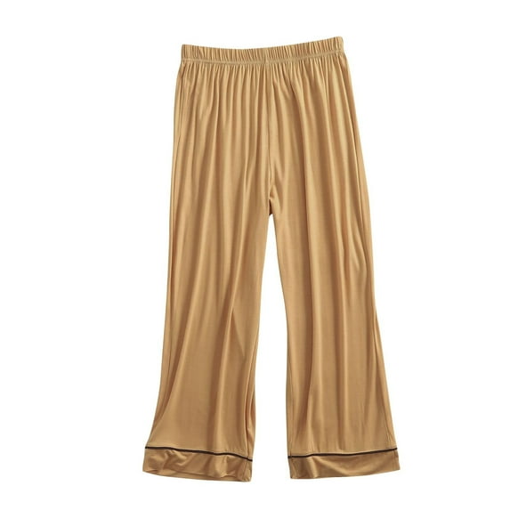 JIUKE Pajama Pants for Women Elastic Waist Comfy Loungewear Loose Casual Pjs Bottoms Solid Color Lounge Trousers