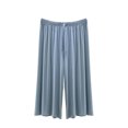 thumbnail image 1 of JIUKE Pajamas Capris for Women Elastic Waist Capri Pants Sleep Bottoms Wide Leg Soft Comfy Cropped Lounge Trousers, 1 of 6