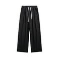 thumbnail image 1 of JIUKE Pants for Men Drawstring High Wasited Lounge Trousers Unisex Pull-On Plus Size Casual Pants, 1 of 7