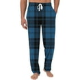 thumbnail image 1 of JIUKE Plaid Pajamas Pants for Men Casual Summer Drawstring Baggy Comfy Lounge Pjs Bottoms Homewear, 1 of 5