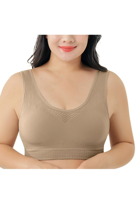 Plus Size Bras for Women Breathable Liftup Bras Seamless Stretchy Slim Fitted Sleep Bralettes Size XXL