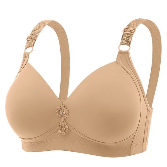 JIUKE Plus Size Bras for Women Wireless Push up Bras Breathable Everyday Bras Full Coverage Comfortable Bras