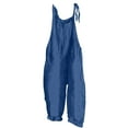thumbnail image 1 of JIUKE Plus Size Jumpsuits for Women Spaghetti Strap Sleeveless Rompers Scoop Neck Long 1 Piece Outfits Overalls, 1 of 5