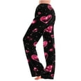 thumbnail image 1 of JIUKE Plus Size Pajama Pants for Women Elastic Waisted Wide Leg Comfy Loose Loungewear Printed Pjs Bottoms, 1 of 4