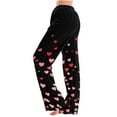 thumbnail image 1 of JIUKE Plus Size Pajama Pants for Women Elastic Waisted Wide Leg Comfy Loose Loungewear Printed Pjs Bottoms, 1 of 4