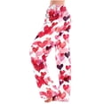 thumbnail image 1 of JIUKE Plus Size Pajama Pants for Women Elastic Waisted Wide Leg Comfy Loose Loungewear Printed Pjs Bottoms, 1 of 4