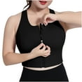 thumbnail image 1 of JIUKE Plus Size Zip Front Sport Bras for Women Racerback High Support Workout Bras Wireless Full Coverage Yoga Bras Size 3XL, 1 of 3