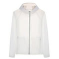 thumbnail image 1 of JIUKE Rain Jackets Women Sun Protection Full Zip up Long Sleeve Shirts Unisex Lightweight Hiking Jackets Size XL, 1 of 8